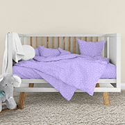 Постільна білизна для дитячого ліжечка Зірки різні 193596 бязь Home Line бузковий