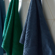 Набір кухонних махрових рушників 2 шт SoundSleep Palario темно-зелений і темно-синій