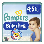 Підгузки-трусики дитячі для плавання 9-15 кг розмір 4-5 11 шт Splashers Pampers 8001090698384