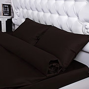 Простирадло 00-0154 Dark brown Active сатин однотонний Nostra