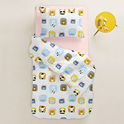 Постільна білизна в дитяче ліжечко Color Animals Rose ранфорс Cosas