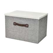 Короб складаний з пластиковою кришкою 33x23x22 см Handy Home EH-02L великий сірий