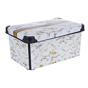 Кошик з кришкою 10л Decor Violet House 0647 Marble White