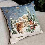 Декоративная подушка Белочка Голубое сияние Прованс