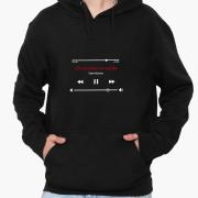 Худі чоловічий Плейліст Обстановка з кайфу Олег Кензов MobiPrint 9225-1628 чорний