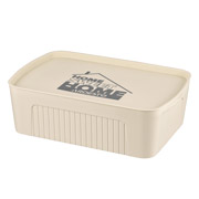 Ящик для зберігання з кришкою 13 л Ardesto ARHC2513B бежевий