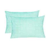 Набір із двох наволочок Клітинка бязь Home Line бірюзовий