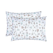 Набір із двох дитячих наволочок Тедді поплін Home Line кавово-ментоловий