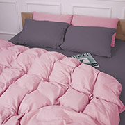 Постільна білизна 001-008 Ash grey Pink фланель MirSon