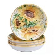 Набор суповых тарелок 23 см 4 предмета Букет подсолнухов Certified International 28169-set