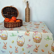 Скатертина великодня Пасхальні зайчики Selena 711104
