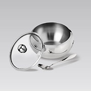 Цукорниця 560мл Maestro MR1696L з ложкою та скляною кришкою