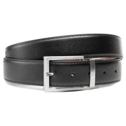 Ремінь шкіряний чоловічий M Black-Brown P8231-0 Semi Line DAS303124