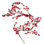 Ветка-гирлянда декоративная 150 см с красными ягодами граната Yes! Fun 973492