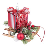 Композиция 25 см Подарок на санках Yes! Fun 904429