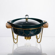 Марміт круглий 0.8 л Yiwu LC-713 зелений мармур