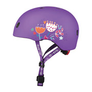 Шолом захисний S 48-53 см Micro AC2137BX фіолетовий з квітами
