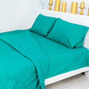 Літній спальний комплект 2474 Вовна 17-4735 Caterina ковдра, простирадло та наволочки MirSon