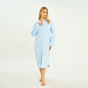 Туніка жіноча пляжна вишиті квіти German Volf 24138 блакитний