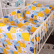 Постільна білизна в дитяче ліжечко Kids Time 20-0038 Cute Animals бязь MirSon