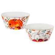 Набір фарфорових салатників 14 см Осінній урожай Lefard 922-094