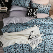 Комплект постільної білизни бязь Selena Бірюзовий Леопард 100629