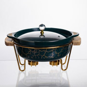 Марміт круглий 1.3 л Yiwu LC-714 зелений мармур