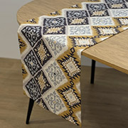 Доріжка водовідштовхувальна Орнамент синьо-жовтий 25839-2 DUCK Ecotton