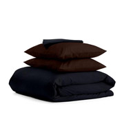 Комплект постільної білизни Cosas Сатин Чорний шоколадний