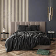 Комплект постільної білизни сатин-велюр Pagoti Allure чорний