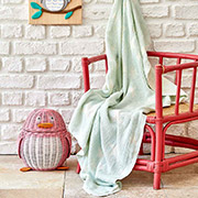Детское покрывало пике Baby star Karaca Home yesil зеленое