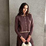 Жакет в'язаний жіночий Gabriel Art Knit шоколад