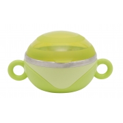 Тарілка з кришкою і ручками глибока Baby Team з нержавіючої сталі AKT-6092