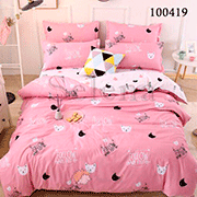 Комплект постільної білизни Selena Мурчик рожеві 100419