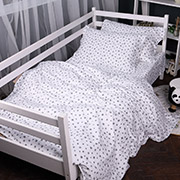 Підліткова постільна білизна 016 White Stars фланель MirSon