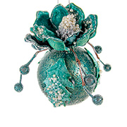 Елочное украшение Шар с магнолией 9.5см Lefard 66-163