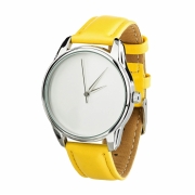 Годинники ZIZ Мінімалізм жовтий, срібло - другий ремінець в подарунок 4600168