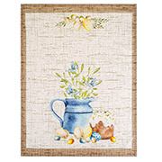 Кухонний великодній рушник Блакитний глечик і паска Home Line