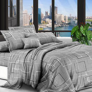 Постільна білизна Квадратики grey 600738 полікотон Selena 600738