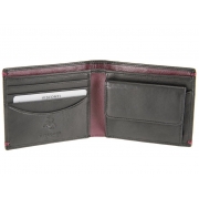 Мужской кожаный кошелек Visconti AP-62 Montreux black burgundy