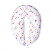 Подушка для вагітних та годування 8698 Print Line 17-0529 Bunnies white полістирол MirSon