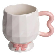 Чашка фарфорова на ніжці 400 мл Yiwu FM-39C рожева