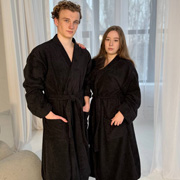 Халат кімоно махровий унісекс SoundSleep чорний