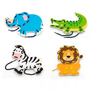 Деревянная шнуровка Viga Toys Африканские зверята 51326