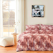 Постільна білизна Wood ранфорс Iris Home теракотовий