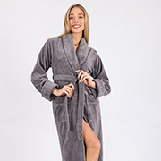 Халат махровий жіночий Nusa NS-6895 сірий
