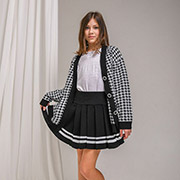 Спідниця-плісе Art Knit чорна з білим