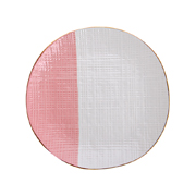 Тарілка фарфорова 24,5 см Lefard 944-052 біло-рожева