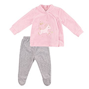 Костюм для дівчинки КС787 велюр Бембі 3X6-рожевий-сірий