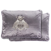 Подушка з вишивкою Бджола Art Fondue 877-044 сіра